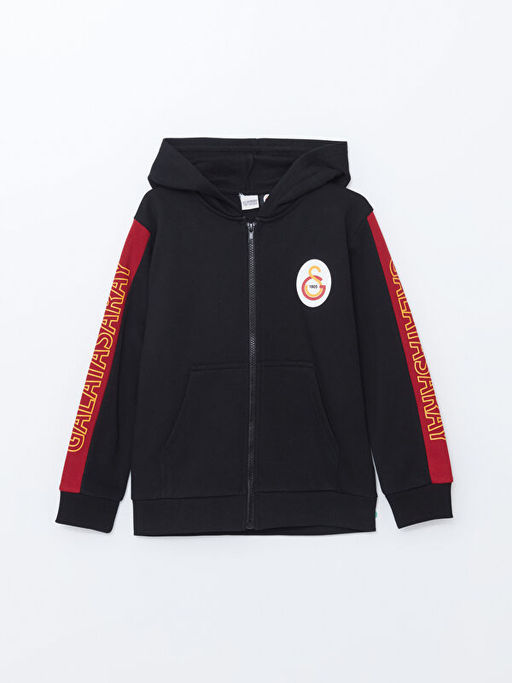 Galatasaray Bask?l? Erkek ?ocuk Fermuarl? Sweatshirt