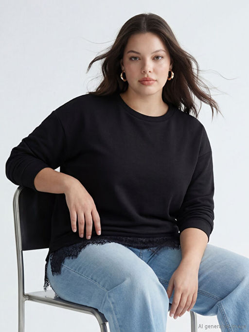 Soft Touch P?sk?ll? Kad?n Sweatshirt Tunik