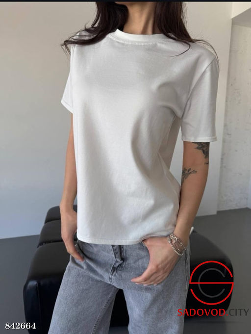 Футболка женская однотонная