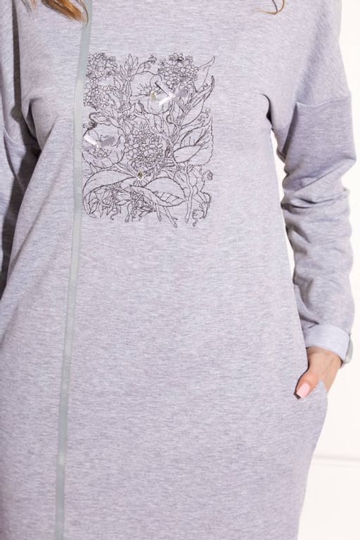 Платье AMORI 9454 серое  фото 3