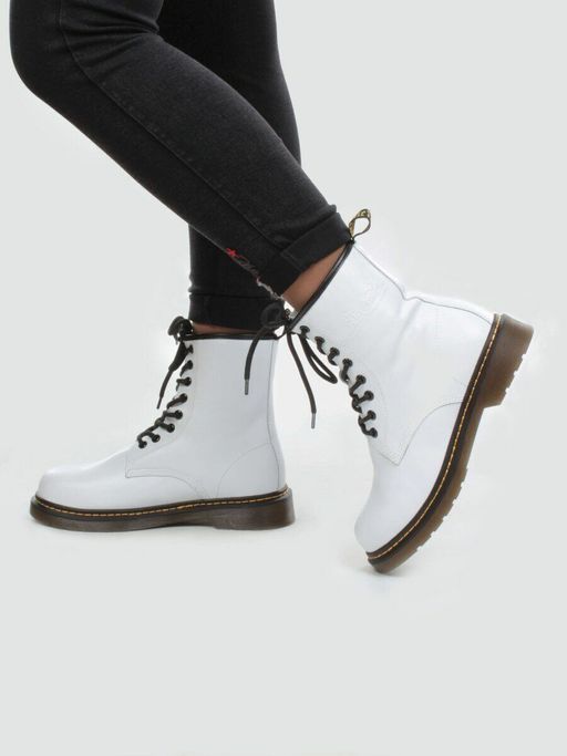 04-10072004 WHITE Ботинки зимние женские (натуральная кожа, натуральный мех) - Фабричный китай фото 2