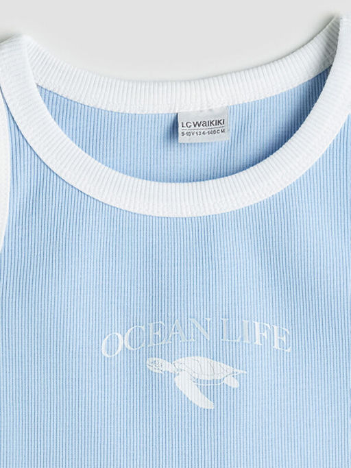 Bisiklet Yaka Nak??l? K?z ?ocuk Atlet