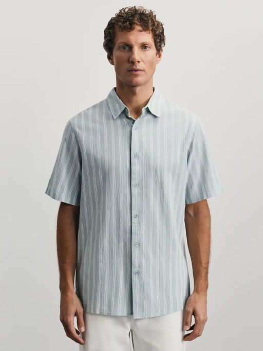 Рубашка из 100% хлопка в полоску / Zarina  фото 3