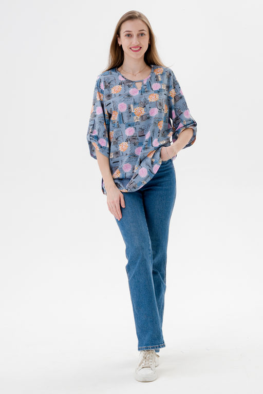 Туника женская из кулирки Полина астра - Амадэль фото 17