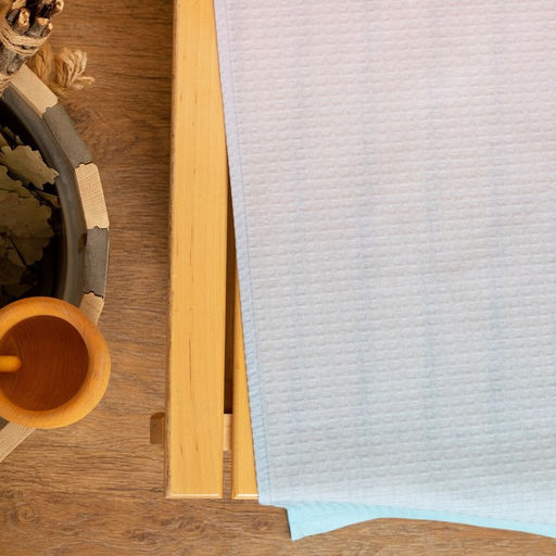 Простыня вафельная для бани Экономь и Я Малибу 150х180 см, 100% хлопок, 200 г/м2  фото 2