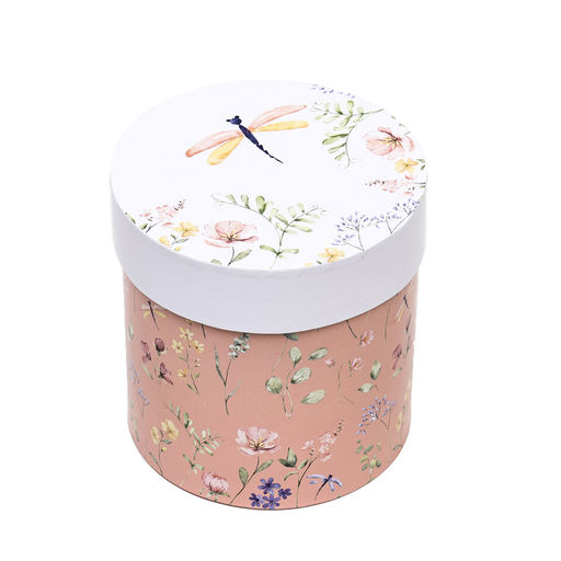 Набор круглых подарочных коробок 5 в 1 Мини - цветы, 20?20 - 14?14 см