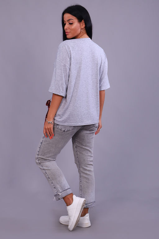 Футболка Натали 24884 оверсайз из кулирки пенье с лайкрой фото 15