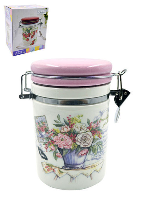 Банка с зажимом "Beautiful garden", арт. НС800-К48 (650мл)