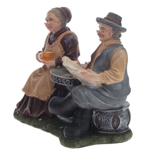 Фигурка декоративная "Бабушка с дедушкой", L20 W11 H17 см, 2в.