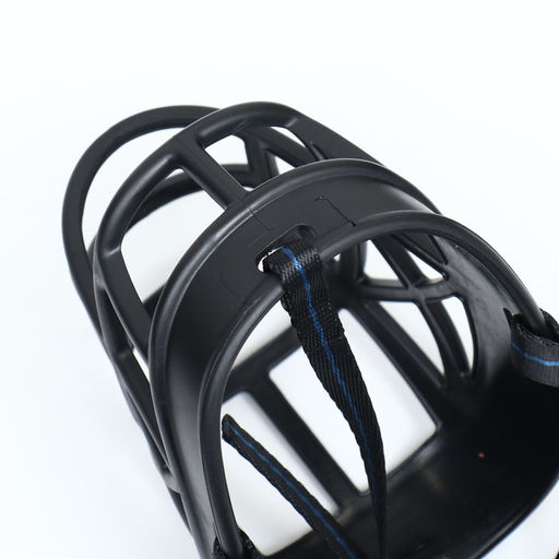 Намордник для собак №4 с трехсторонним ремешком, каучук, ДН 9 см, ОМ 31,5 см, чёрный - Пижон фото 5