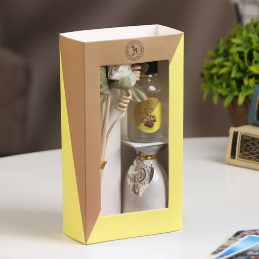 Набор подарочный с диффузором «Ваза с цветком», аромат кофе, «Богатство Аромата»