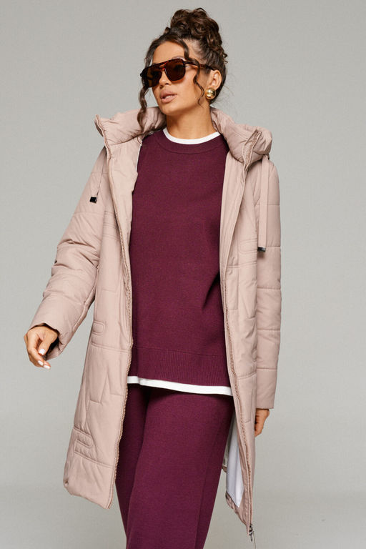 Пальто Beautiful Free 6238 бежевый