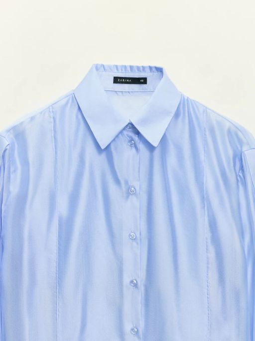 Рубашка оверсайз с декоративными пуговицами / Zarina  фото 10
