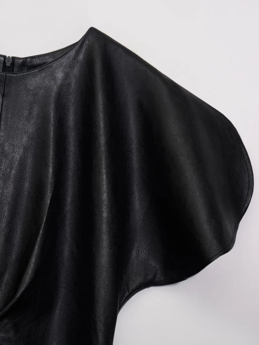 Платье миди из искусственной кожи / Zarina