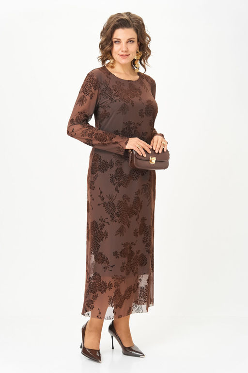 Платье Aira Style 24430 коричневый