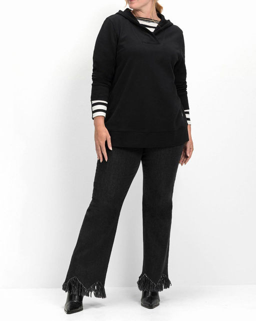 Толстовка, черная - Sheego фото 3