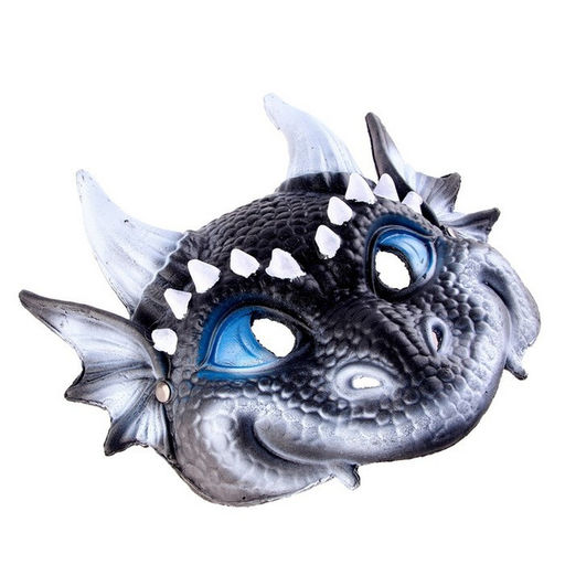 Маска карнавальная Дракончик черный - Simaland фото 2