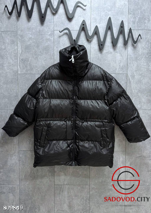 Теплая дутая куртка с высоким горлом