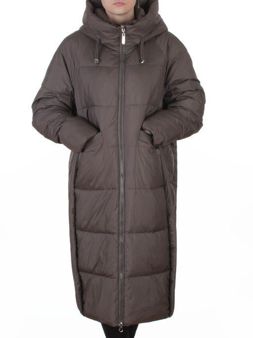 8891 DK. GRAY Пальто зимнее женское (200 гр. холлофайбер)