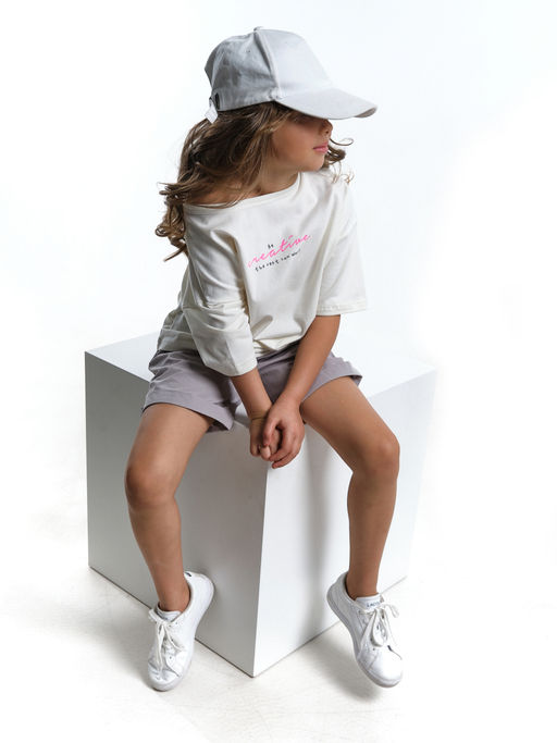 Комплект для девочки шорты с футболкой UD 7889/7896 розовый - Mini maxi фото 8