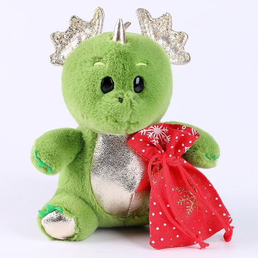 Цена за 2 шт. Мягкая игрушка на новый год Дракоша с мешочком - Milo toys фото 3