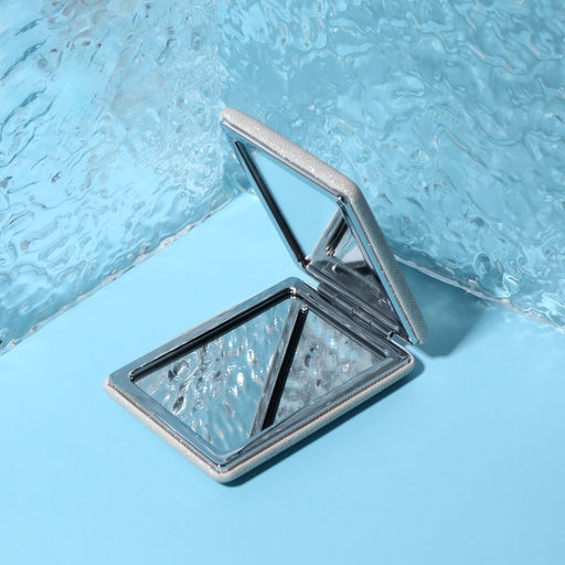 Зеркало складное «Блеск», 6.3×8.7×1.8 см, цвет серебристый