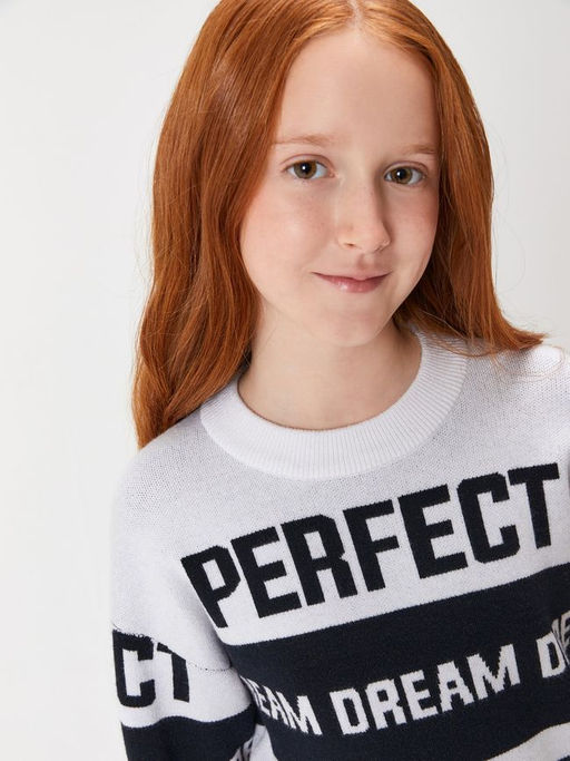 ACOOLA / Джемпер детский для девочек Alketa черно-белый  фото 3