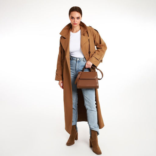 Сумка женская TEXTURA, мессенджер, средний размер, цвет коричневый  фото 7