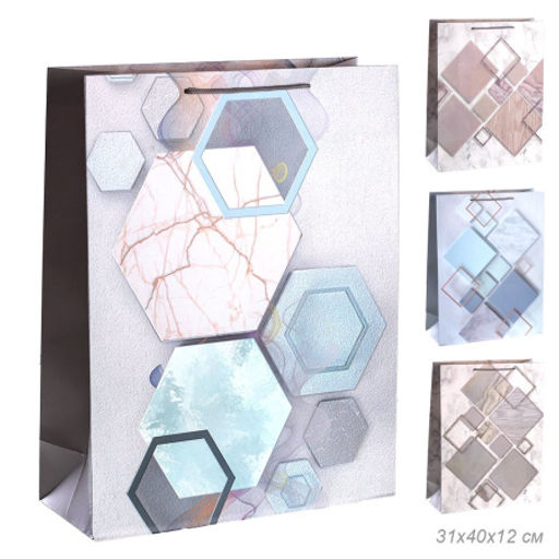 Цена за 12 шт. Пакет подарочный 31x40x12 / 24814L /уп 12/360/ микс