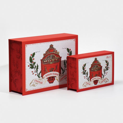 Набор коробка - книга 2 в 1 «Best wishes for you», 20 х 12,5 х 5 - 27 х 19,5 х 8 см, Новый год