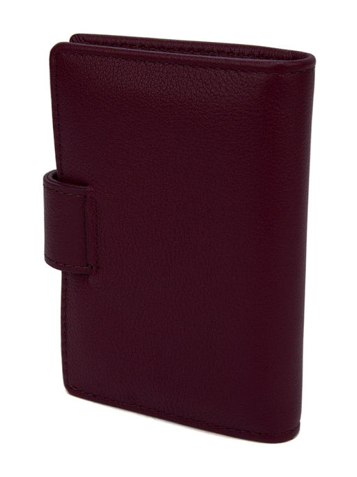 LACCOMA визитница 708-57-красное вино натуральная кожа полиэстр