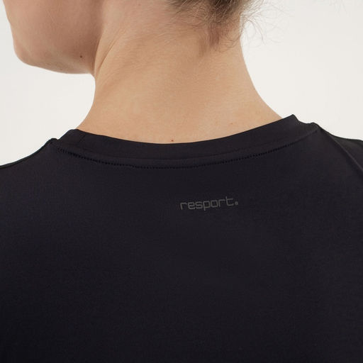 Футболка со вставками женская Resport, бифлекс, размер 42 (XS), чёрная