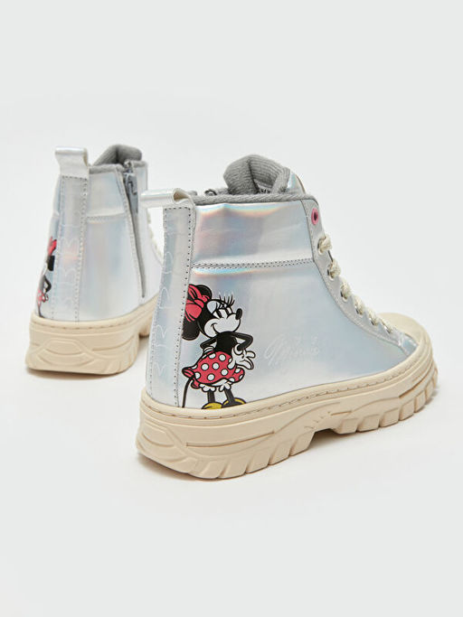 Minnie Mouse Bask?l? Ba?c?k ve Fermuarl? K?z ?ocuk Bot - Waikiki фото 3