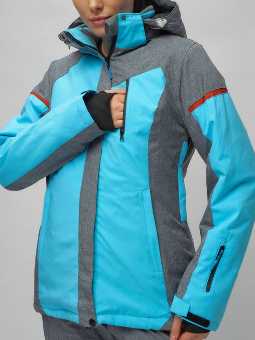 Горнолыжный костюм женский голубого цвета 02272-2Gl - Chunmai фото 10