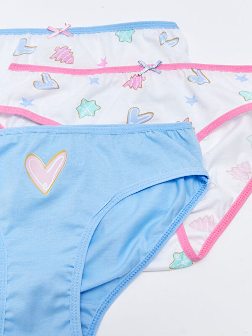 Bask?l? Pamuklu K?z ?ocuk K?lot 3l? - Waikiki фото 2