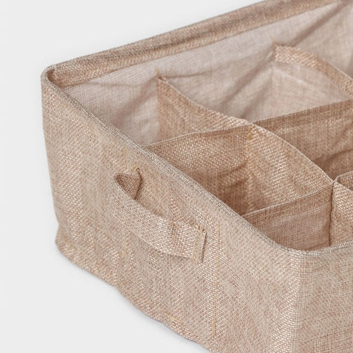 Органайзер для хранения белья Доляна My Basket, 9 ячеек, 282812 см, бежевый  фото 3