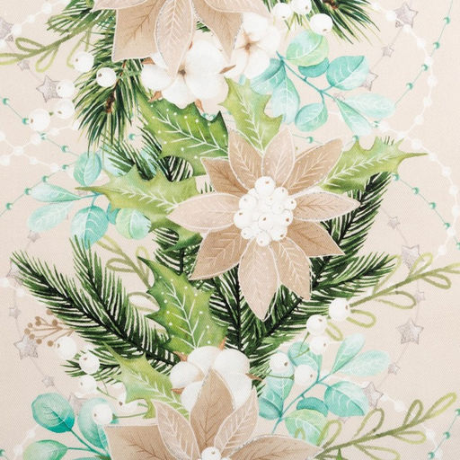 Дорожка на стол новогодняя «Этель» Beautiful Christmas, 30×70 см, хлопок 100%, саржа 190 г/м², бежевая