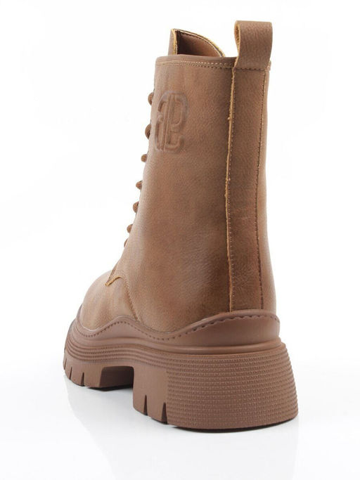 04-WD022-2M BROWN Ботинки зимние женские (натуральная кожа, 100% шерсть)