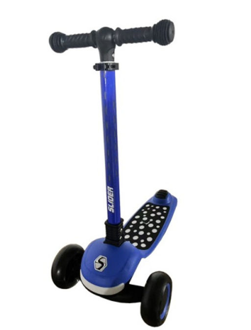 Самокат трехколесный Slider, светящиеся полиуретановые колёса и платформа, руль складной фото 2