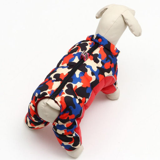 Комбинезон принтованный с замком на спине, размер 12 (ДС 28, ОГ 38, ОШ 27 см), красный - Simaland фото 3