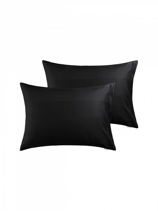 Наволочки сатин-страйп 50x70 (2шт) черный сатин