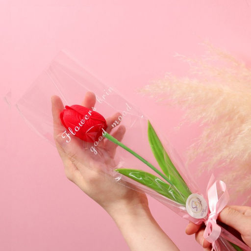 Цена за 2 шт. Мыльный тюльпан, красный