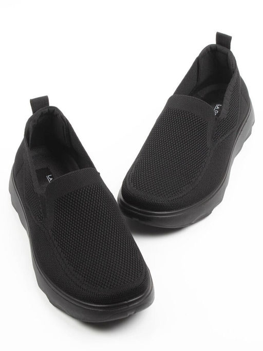 05-TEX-D03-07 BLACK Полуботинки спортивные летние мужские (текстиль)