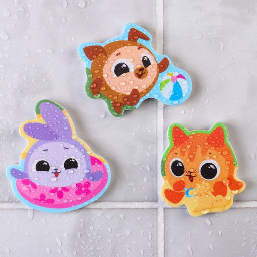 Игрушки для ванны Крошка Я «Кругляшики», мягкий пазл, сачок, набор 5 шт.