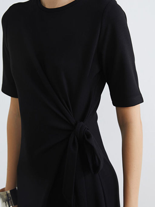 Bisiklet Yaka Ba?lamal? Elbise