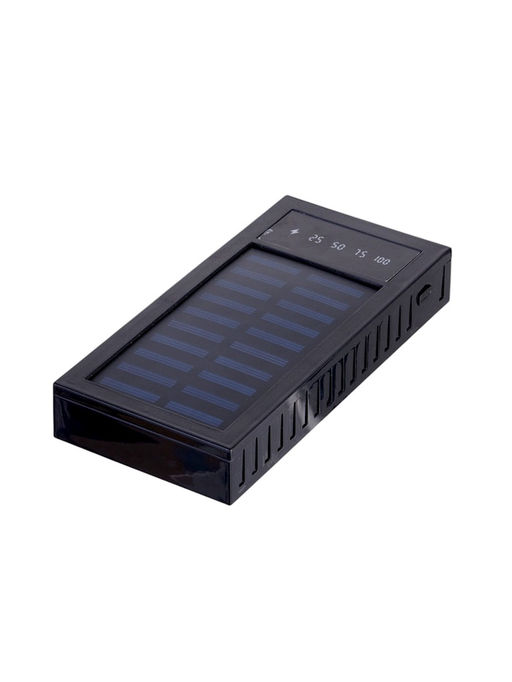 Внешний портативный аккумулятор 10000 мАч, 10 W, 2USB, Type-C, фонарик, солнечная панель, чёрный - Simaland фото 7