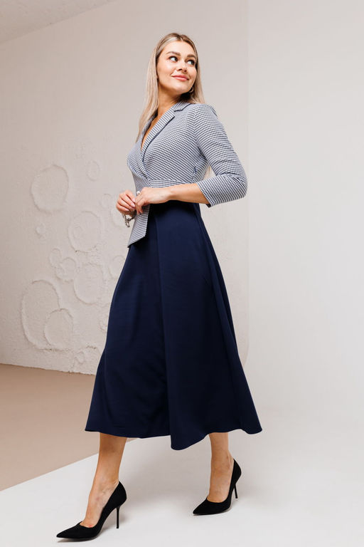 Платье AmberA 1034L синий  фото 3