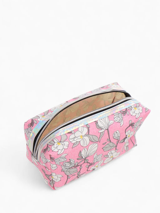 Косметичка на молнии женская, с рисунком, с рисунком, пастельно-розовая - Simaland фото 2