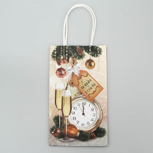 Пакет крафтовый Новый год, 12 21 9 см - Доступные радости фото 6