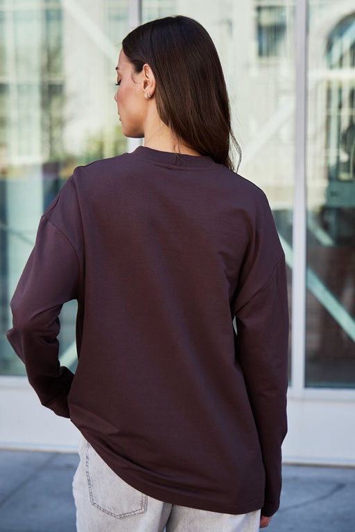 Лонгслив оверсайз с принтом